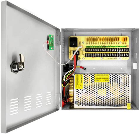 distributed power supply box without power supply|18 Channel AC 24V 20 Amp Reset Fuse CCTV DC .